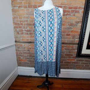 NWT Love on a Hangar Black  Multi Color Dress Sleeveless Keyhole  Flowy Lined 2X